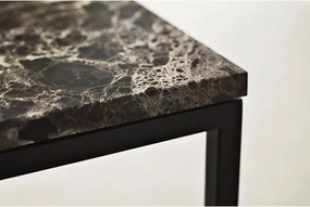 Masa de cafea alba/neagra din terrazzo si otel 60x120 cm Como Tall Bolia