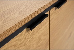 Comodă în culoare naturală cu aspect de lemn de stejar 104,5x80x45 cm Cesura – Unique Furniture