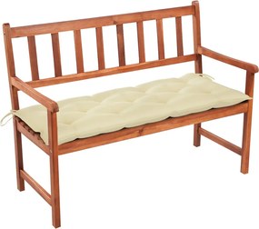 vidaXL Bancă de grădină cu pernă, 120 cm, lemn masiv de acacia