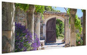 Tablou cu poarta mediteraneenă de vară (120x50 cm), în 40 de alte dimensiuni noi