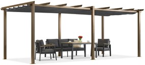 Barbados pergolă terasă 3x6 m Garden Point woodlike-antracite