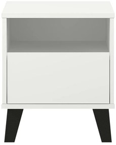 Noptieră BOGAN 1S, albă