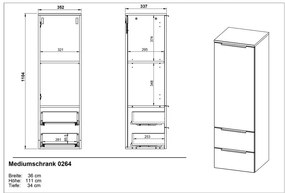 Set mobilă de baie gri antracit Crandon – Germania