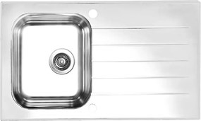 Chiuveta inox Alveus Glassix 10 inox - alb 86x50 cm