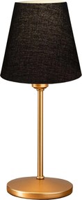 Veioza AYD-3587, negru/auriu, material textil/metal, 13x37 cm