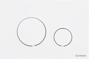 Set rezervor incastrat cu clapeta de actionare alba, Schwab