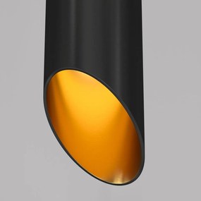 Pendul design tehnic Lipari negru, auriu