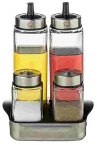 Luigi Ferrero Rome FR-7904R, 270 ml, 5 bucăți, Sticlă, Oțel inoxidabil, Transparent/inox