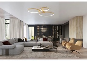 Thoro TH.223 - Plafonieră LED RIO, 30W, 230V, CRI 98, 4000K, Ø 55 cm, auriu