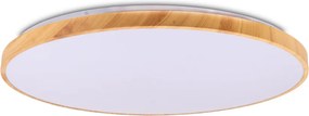 Plafonieră LED Woody Erste 68W, Diametru 590mm, Design Lemn Modern, 3CCT 3000K-6000K, Lampă Tavan Ideală pentru Living, Birou sau Dining Premium