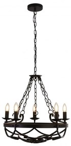 Candelabru design rustic Cartwheel III - 5lt 8905-5BK SRT