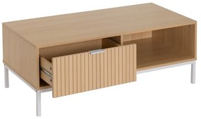 Măsuță de cafea în culoare naturală cu aspect de lemn de stejar 50x110 cm Mid-Lines – Casa Selección