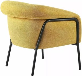 Fotoliu Clover stofa curry Brego68/negru