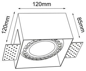 Brosline 3268 - Spot pentru tavan CAGE 1xGU10/18W/230V, negru