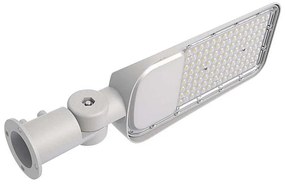 Lampă stradală LED 100W 230V 4000K IP65 cu senzor de amurg, gri