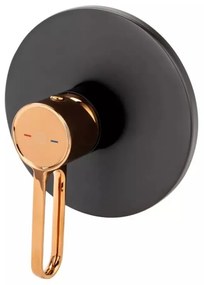 BATERIE INCASTRATA DUS ZAFFIRO CU 1 IESIRE, NEGRU-ROZ AURIU Negru mat/Rose gold lucios
