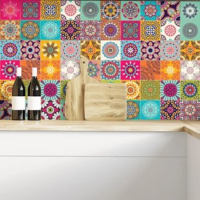 Set 60 autocolante Ambiance Tiles Vintage, 10 x 10 cm