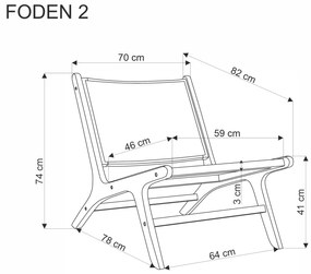 Scaun de gradina natural FODEN II