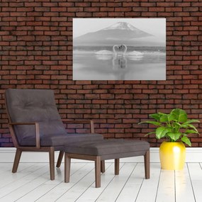 Tablou - Lebede îndrăgostite (90x60 cm)