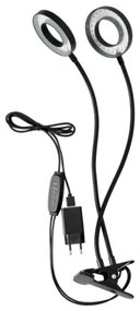 Lampă LED flexibilă dimabilă de masă cu clemă pentru creșterea plantelor VITARO 2xLED/4W/230V negru