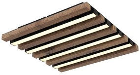 Plafoniera LED riflaj MDF cu efect de lemn HAYDEN 30x30cm