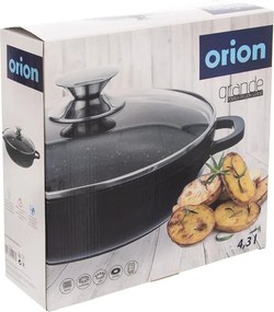 Oală din aluminiu neaderent cu capac din sticlă Orion Grande, ⌀ 28 cm