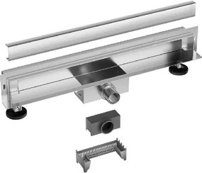 Set rigola dus plus capac Balneo W-Drain Next finisaj inox 100 cm scurgere la perete