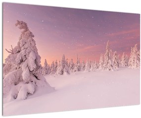 Tablou - Copaci sub așternut de zăpadă (90x60 cm)