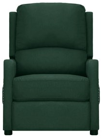 339026 vidaXL Fotoliu rabatabil, verde închis, material textil