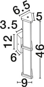 Aplica de perete LED 3000K PHEME nickel satinat