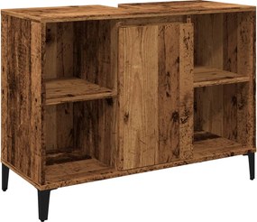 vidaXL Dulap de chiuvetă, lemn vechi, 80x33x60 cm, lemn prelucrat