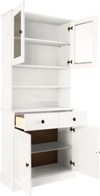 Vitrină albă din lemn de pin 181x34 cm Mille – Støraa