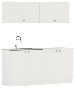 Bucatarie Alegra, Alb, L 160 cm