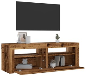 vidaXL Dulap TV cu lumini LED lemn vechi 120x35x40 cm lemn prelucrat