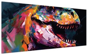 Tablou - Dinozaur, pictură (120x50 cm)
