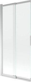 Mexen Fox paravan cadă cu 2 uși glisante 85 x 150 cm, transparent, crom - 891-085-002-01-00