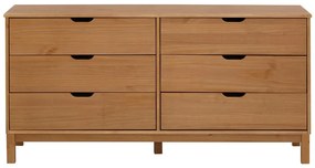 Comodă în culoare naturală joasă din lemn de pin 150x75 cm Post – Støraa