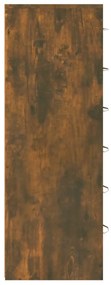 Servanta cu 6 sertare, stejar fumuriu, 50x34x96 cm, lemn 1, Stejar afumat