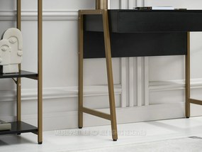 Masă PC Norway (lemn negru + auriu). 1109801