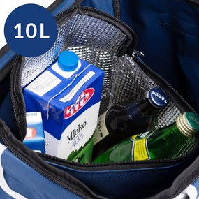 Deuba Coș de cumpărături cu roți - albastru