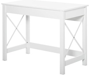 HOMCOM Birou de Studiu Stil Modern Birou Ușor de Asamblat pentru Birou Dormitor Studiu 105x50x76 cm Alb | Aosom Romania