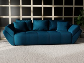 Canapea extensibilă dumonde cu ladă de depozitare si sezut confortabil din spuma high-density, Berlin Enjoy Petrol 250x100 cm