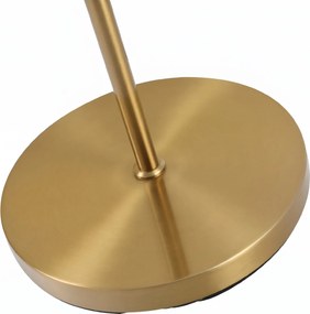 HOMCOM Lampă de Podea cu 2 Lumini și Abajururi Sferice, Lampă de Podea cu Comutator de Picior, Soclu E27, 39x28x165 cm, Aur | Aosom Romania