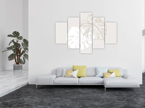 Tablou - Linia de artă monstera N⁰2 (150x105 cm)