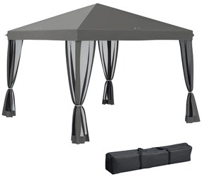 Outsunny Tonnelle pop-up Barnum Pliant Stil Colonial 3 x 3 m 4 plase de protecție + Geantă de Transport gri | Aosom Romania