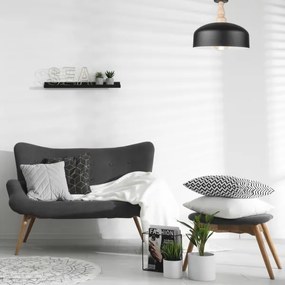 Lustră aplicată RINA 1xE27/15W/230V negru