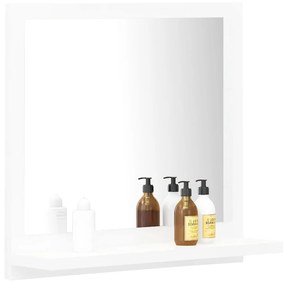 Oglinda de baie, alb extralucios, 40 x 10,5 x 37 cm, PAL Alb foarte lucios, 40 cm