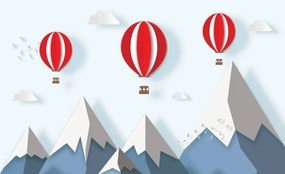 Fototapet - Zbor cu balon peste munți (254x184 cm), în 8 de alte dimensiuni noi