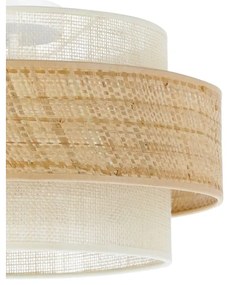 Plafonieră BOHO 1xE27/60W/230V Ø 40 cm iută/crem