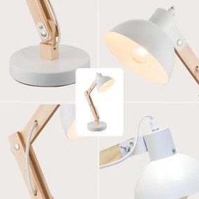 Brilagi - Lampă de masă FOCUS 1xE27/40W/230V albă